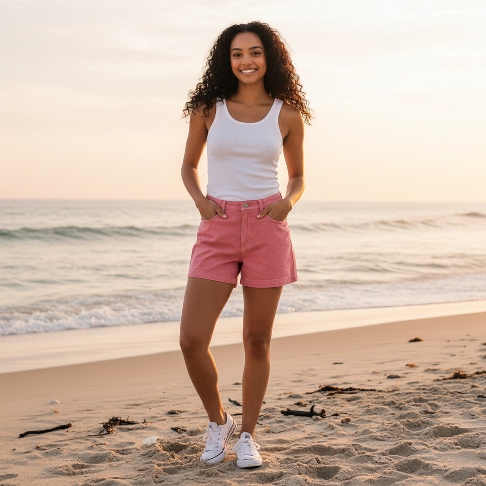 NWT Market & Spruce‎ x Stitch Fix High Rise Shorts Stretch Summer Vacation Beach